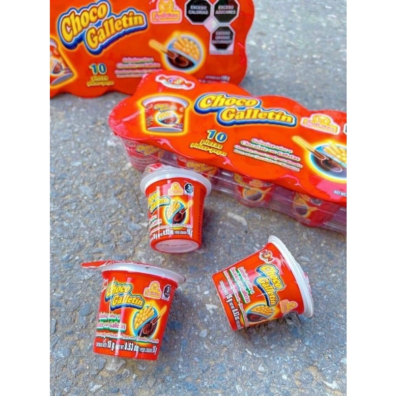 Lốc 10 Hộp Bánh quy chấm socola ⚡ SIÊU NGON ⚡ Bánh que chấm Sô cô la Choco Galletin bánh giòn rụm