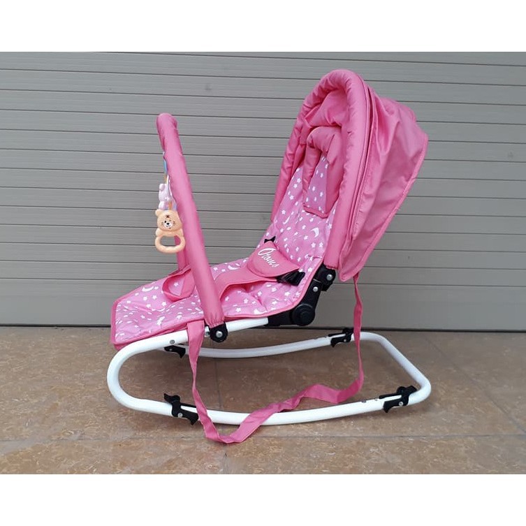 [SIÊU SALE]  Ghế rung Cao cấp cho bé (Có bảo hiểm + đồ chơi + mái che + điều chỉnh nằm ngồi)