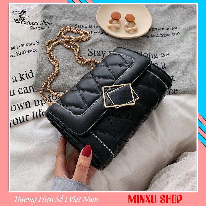 Túi Xách Đeo Chéo Nữ, Túi Hộp Sang Chảnh Nhiều Ngăn, Chất Da Mềm Mịn Phong Cách Hàn Quốc TD49