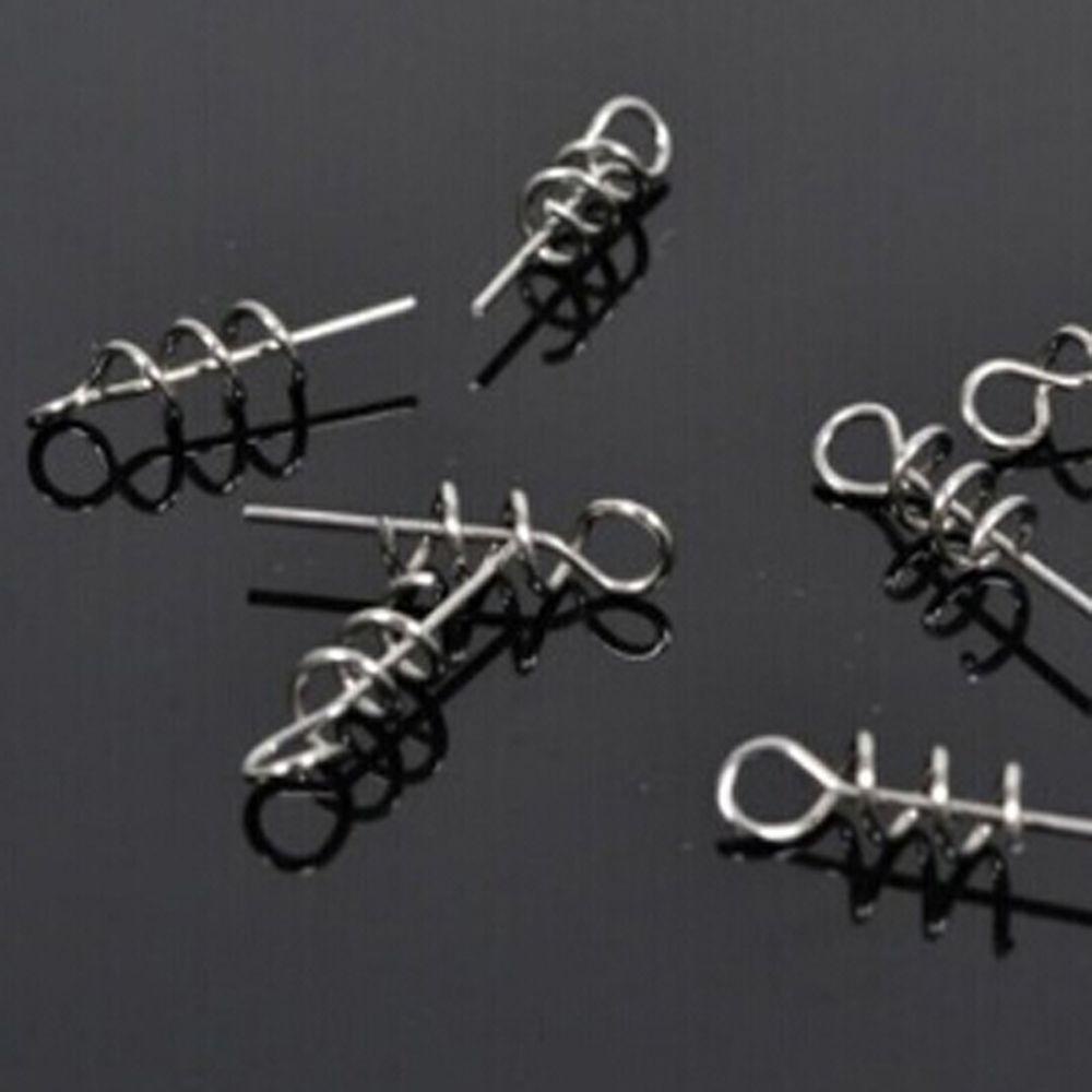 MYRONGVN Bộ 100 Móc Lò Xo Gắn Mồi Câu Cá Tiện Dụng