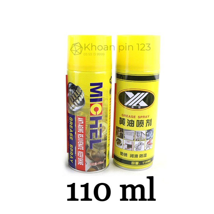 Dầu xịt bổi trơn, chống rỉ sét dạng bình xịt tiện dụng Michel 110ml