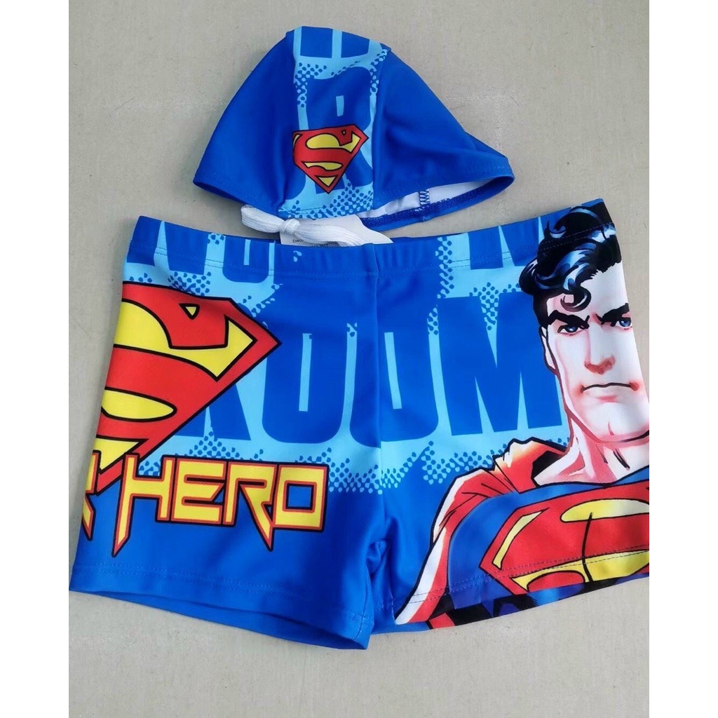 Quần bơi bé trai kèm mũ superman