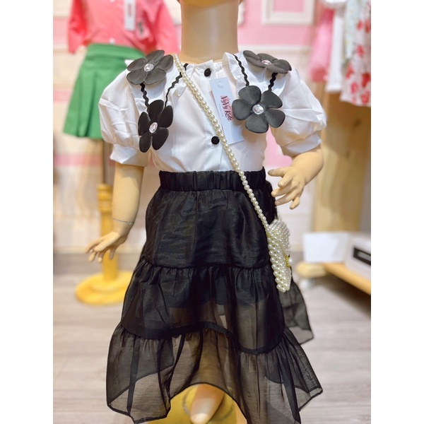 ⚡𝐇𝐎𝐓 𝟐𝟎𝟐𝟐⚡⚡𝑭𝑹𝑬𝑬 𝑺𝑯𝑰𝑷⚡Đồ bé gái, Set bé gái sơmi hoa mix chân váy sành điệu, thời trang bé gái VyVy Kids Fashion