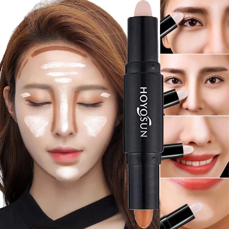 [Hàng mới về] Thỏi kem che khuyết điểm tạo khối 2 trong 1 lâu trôi kiểm soát dầu tiện dụng