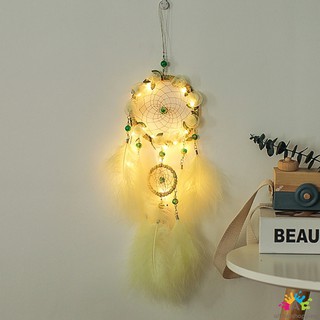 Dreamcatcher đính lông vũ treo trang trí