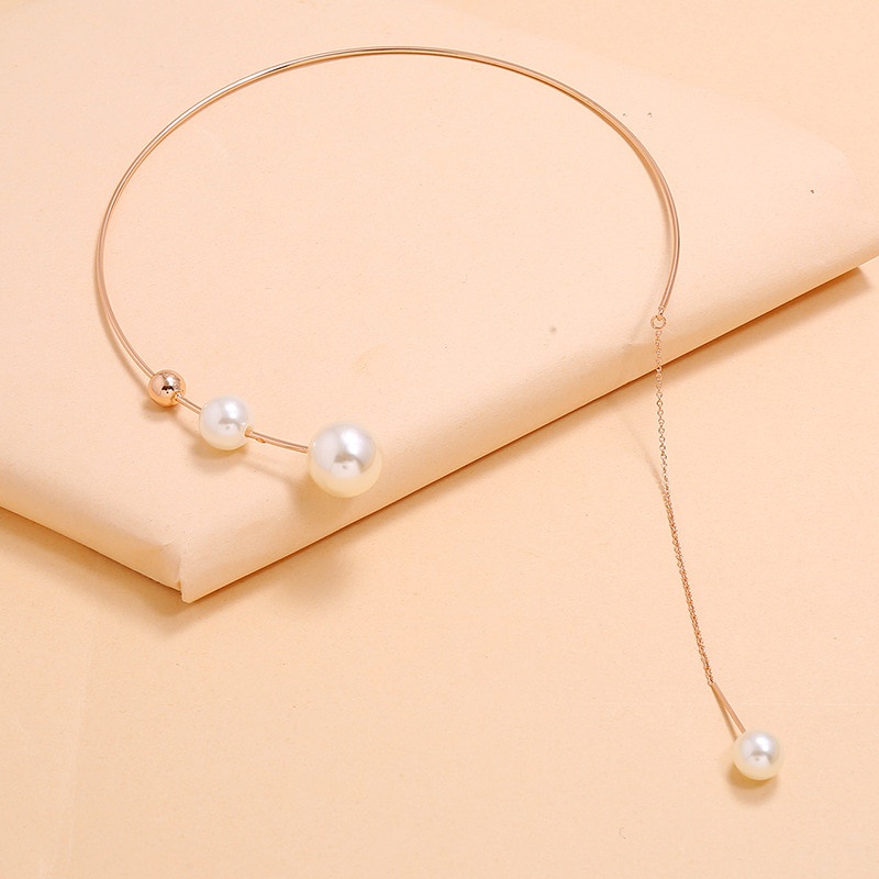 Vòng cổ choker đính ngọc trai nhân tạo thời trang 2022