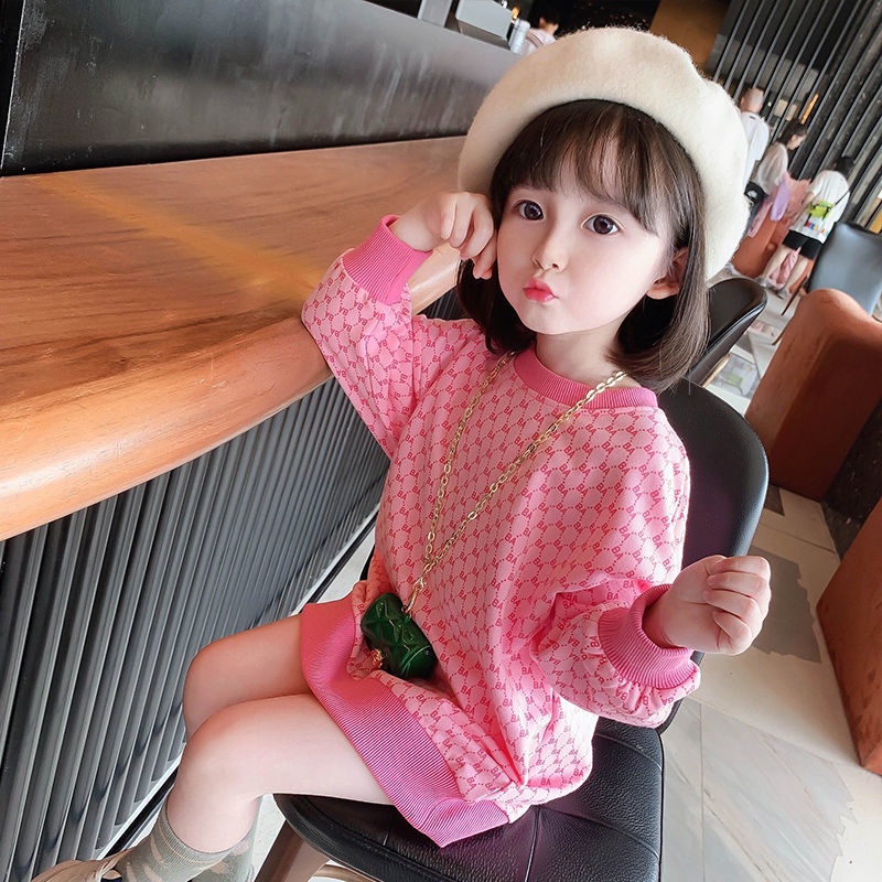 Áo Sweater Dáng Dài Thời Trang Xuân Thu Cho Bé Gái