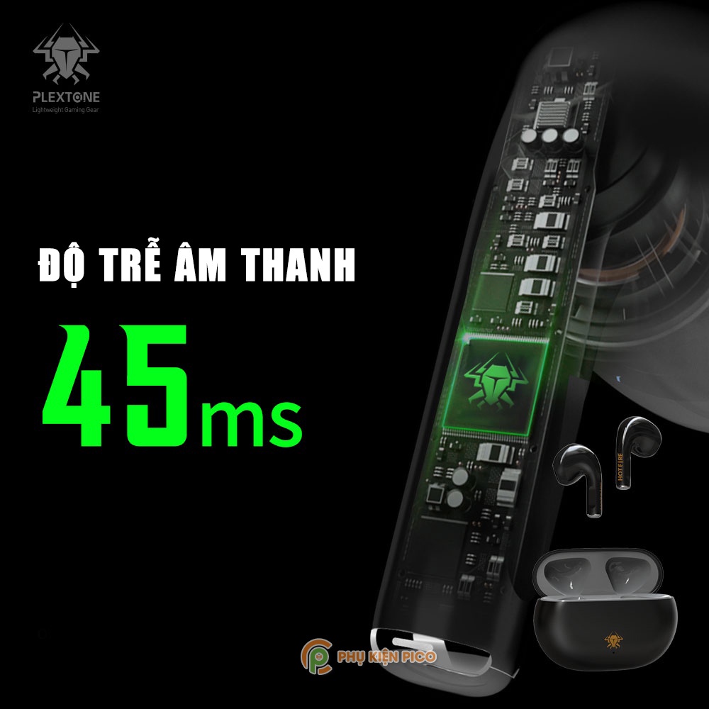 Tai nghe bluetooth PLEXTONE 4Fire chống ồn - Tai nghe gaming độ trễ thấp 45ms - tai nghe không dây PUBG FREE FIRE