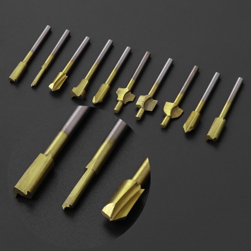 Bộ 10 Mũi Khoan Cắt Titan 1 / 8 &quot;Sha