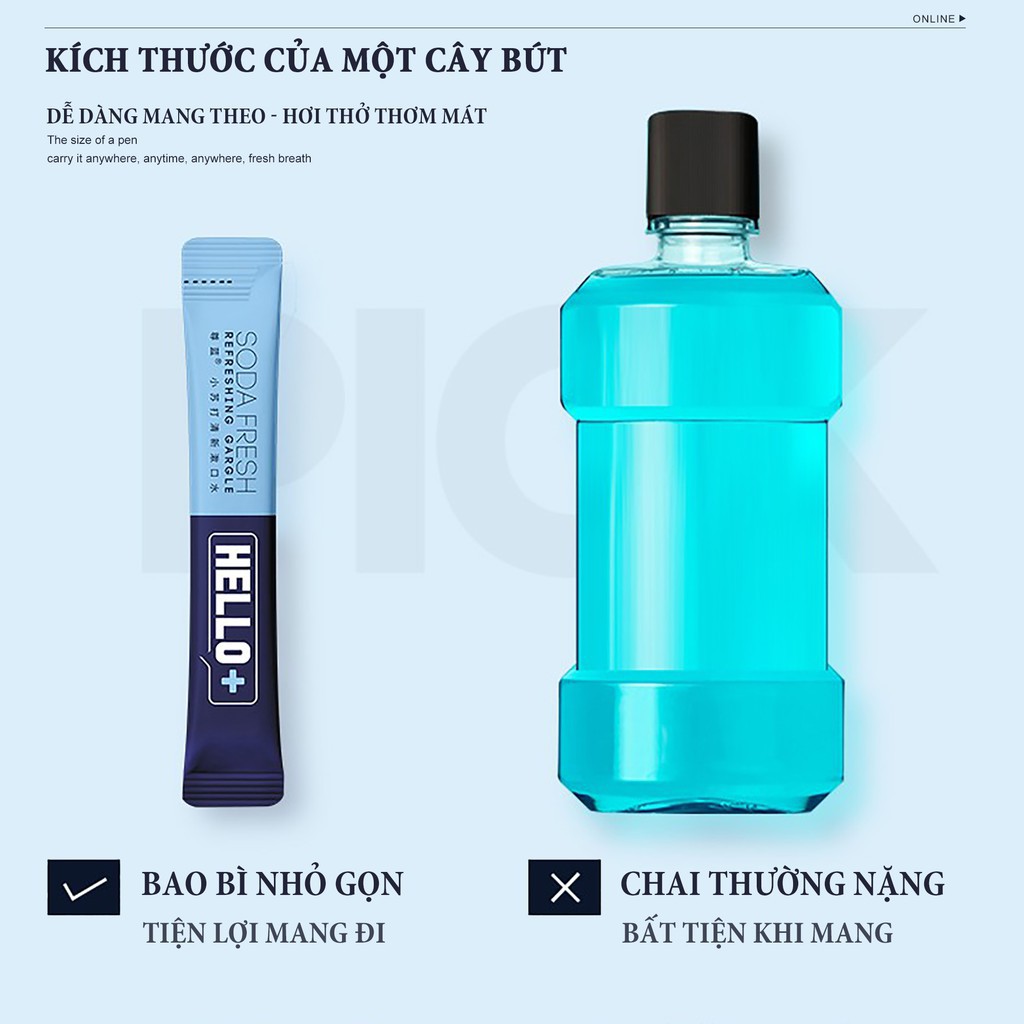 Nước Súc Miệng Dạng Gói BLUEMAN Hương Thơm Mát Lạnh Giúp Ngừa Sâu Răng (1gói) ZL72G