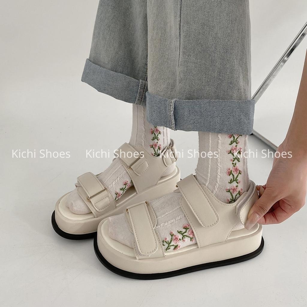 Sandal quai ngang 2022 LOẠI 1  dép quai hậu đi học phong cách ulzzang Kichi Shoes mã Q22