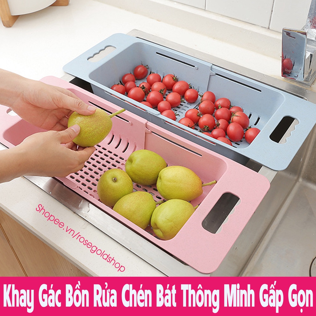 Rổ Nhựa Gác Bồn Rửa Bát Điều Chỉnh Được Kích Thước Đa Năng Tiện Dụng - Khay Nhựa Gác Bồn Rửa Bát Việt Nhật