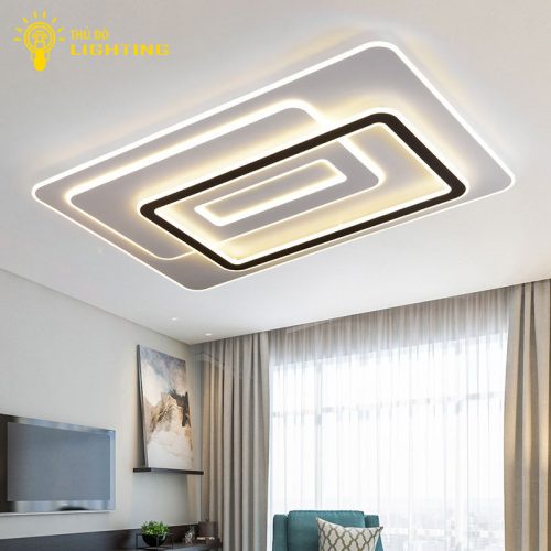 Đèn Ốp Trần Phòng Khách THỦ ĐÔ LIGHTING Thiết Kế Hình Chữ Nhật Với 3 Chế Độ Màu Tùy Chỉnh 830