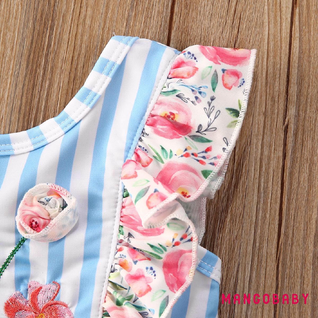 ♬MG♪-Toddler Baby Girl Swimwear Floral &amp; Mermaid Swimsuit Bathing Suit Beachwear 1-7Y