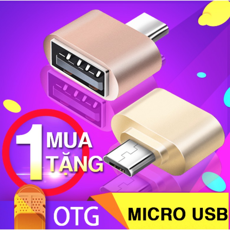 [MUA 1 TẶNG 1] Giắc OTG Micro USB Cho Điện Thoại/Tablet Chạy Android