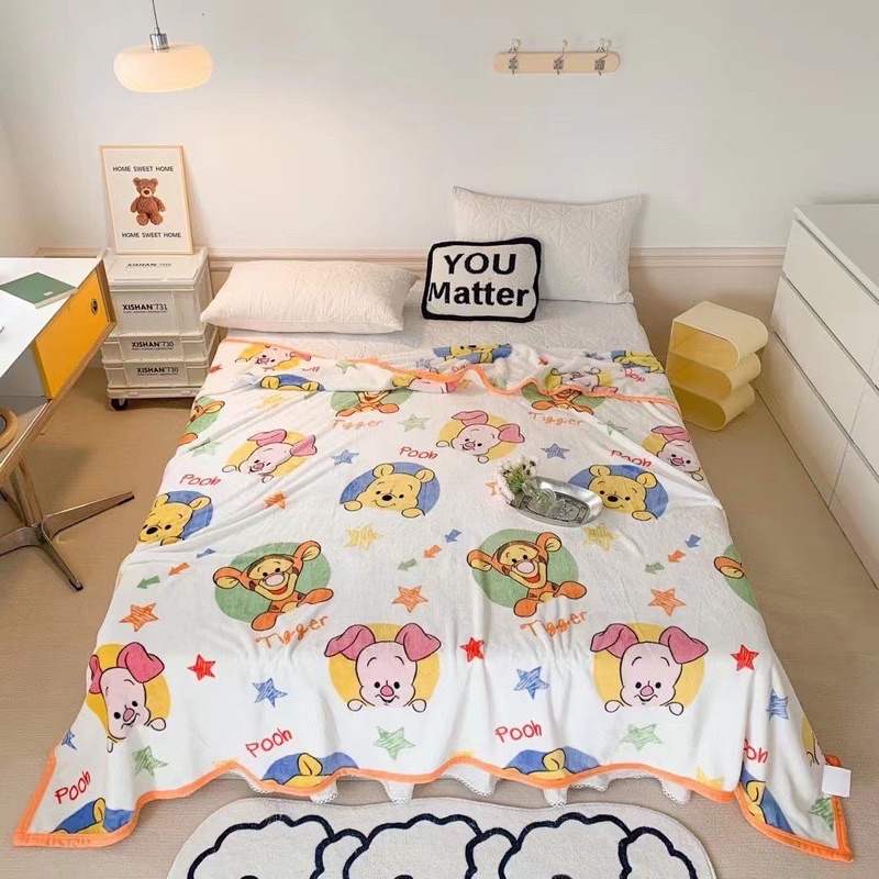 Chăn Tuyết Thu Đông Tiện Lợi, Hoạ Tiết DS Dễ Thương (shinbedding)