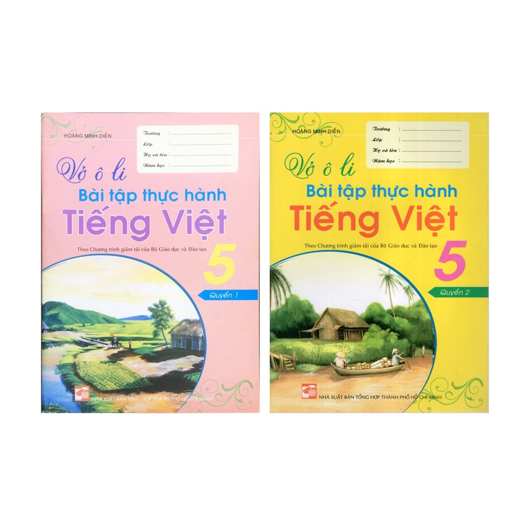 Sách - Combo Vở ô li bài tập thực hành Tiếng Việt 5 (Quyển 1 + Quyển 2)