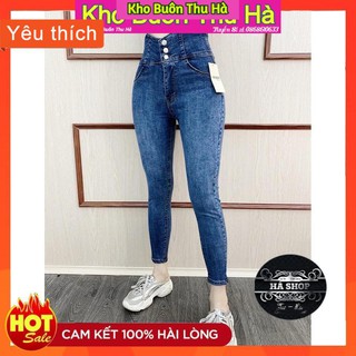 [ FREE - SHIP ] Quần bò dáng bó cạp cao siêu đẹp