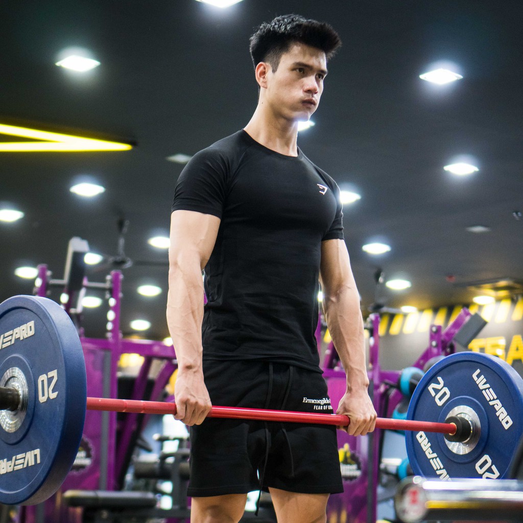 Áo Thun Cotton Nam Tập GYM Cao Cấp Gymshark ⚜️ FREESHIP ⚜️ Thoáng Mát Thấm Hút Mồ Hôi - Không Bai Giãn