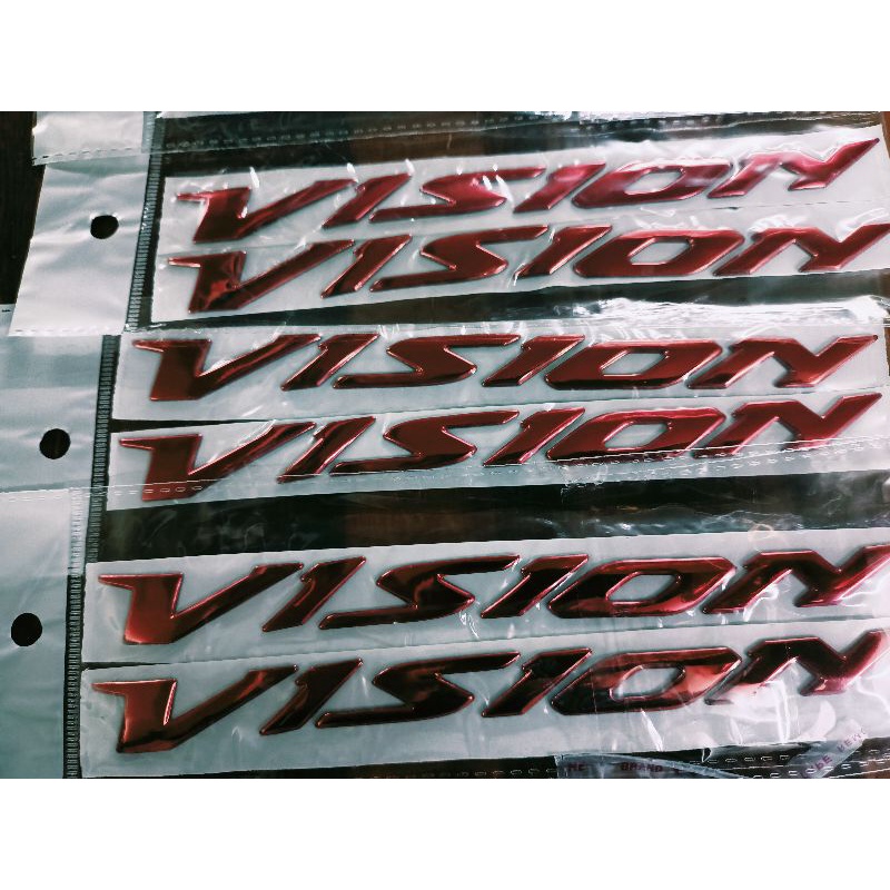 Bộ chữ nổi Vision crôm đỏ siêu đẹp