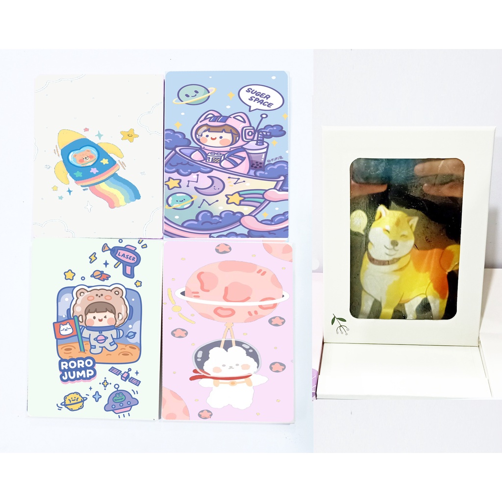 Gương gập mini phi hành gia GGN34 gương giấy astronaut dễ thương size nhỏ hoạt hình cute