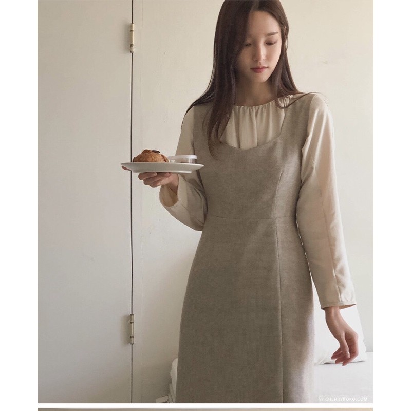 Váy đầm kẻ thu đông