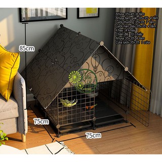 SET CHUỒNG CHÓ, MÈO, THỎ LẮP GHÉP (TẶNG BÚA CHỐT LẮP GHÉP) (nhiều màu sắc lựa chọn) (Kiều Hoa Store)