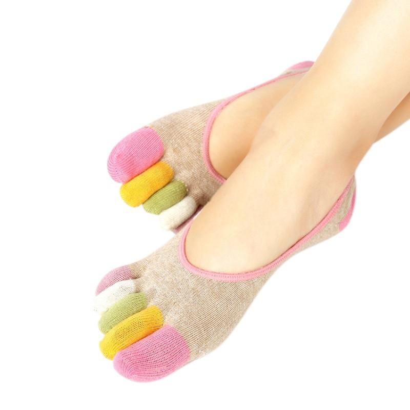 Cặp tất cotton xỏ ngón hở cổ cho nữ