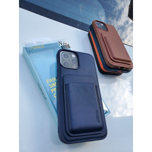 ỐP LƯNG DA 2IN1 hỗ trợ sạc không dây WALLET MUTURAL IPHONE 13 PRO MAX/13 PRO/13