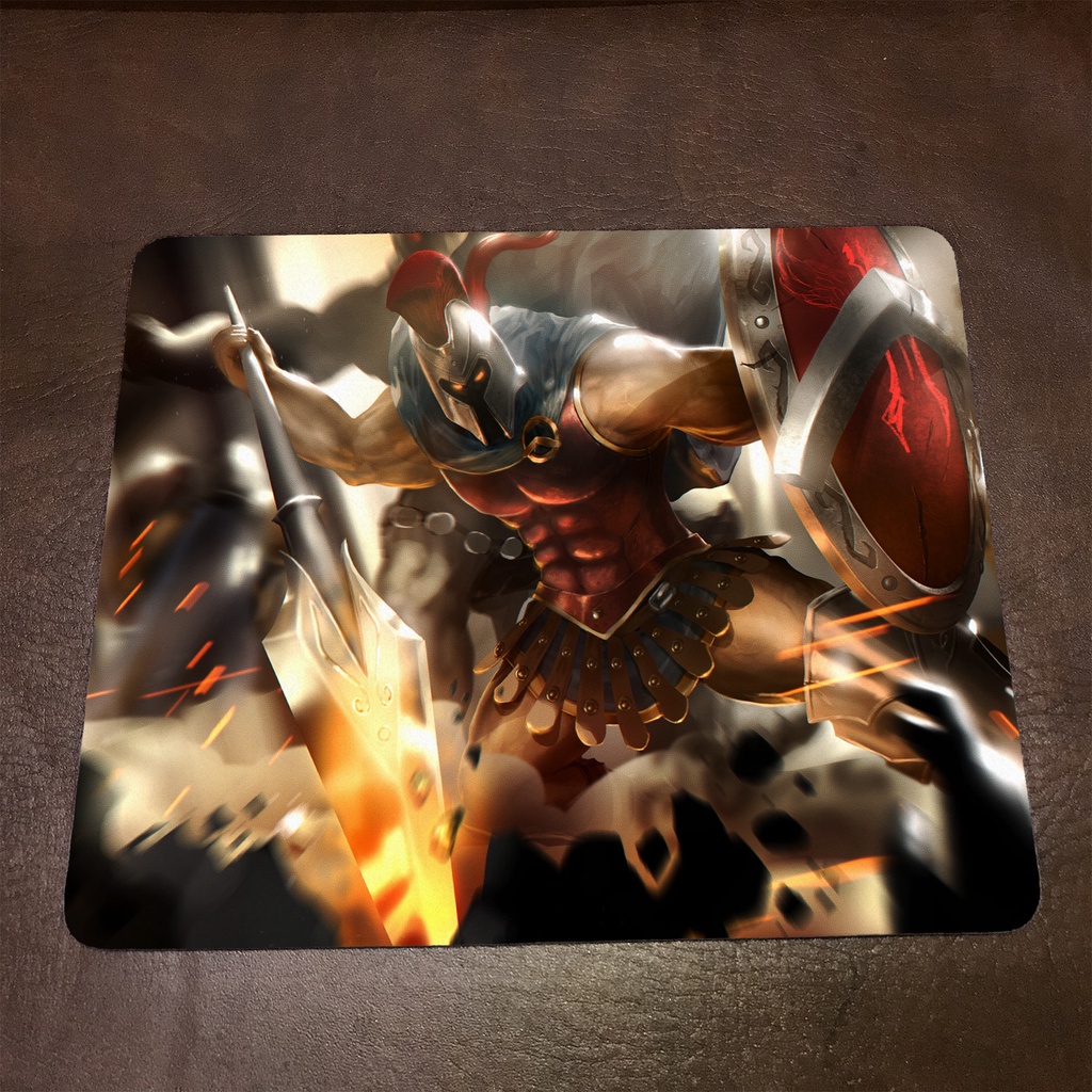 Lót chuột máy tính League of Legends PANTHEON - Mẫu 1 Mousepad cao su êm ái, nhận in theo yêu cầu