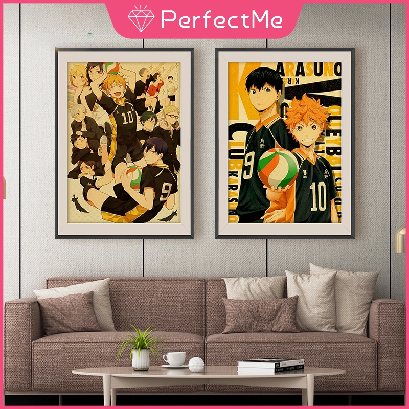 Bộ Tranh Đính Đá 5D Họa Tiết Hoạt Hình Haikyuu Nhật Bản Độc Đáo Kích Thước 30x40cm