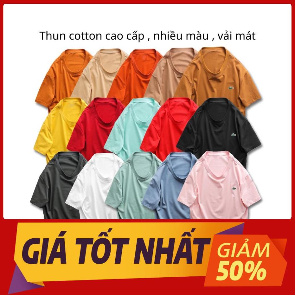 SALE Áo thun nam nữ cổ tròn phông unisex cộc tay màu trắng đen xám nhiều màu upstore