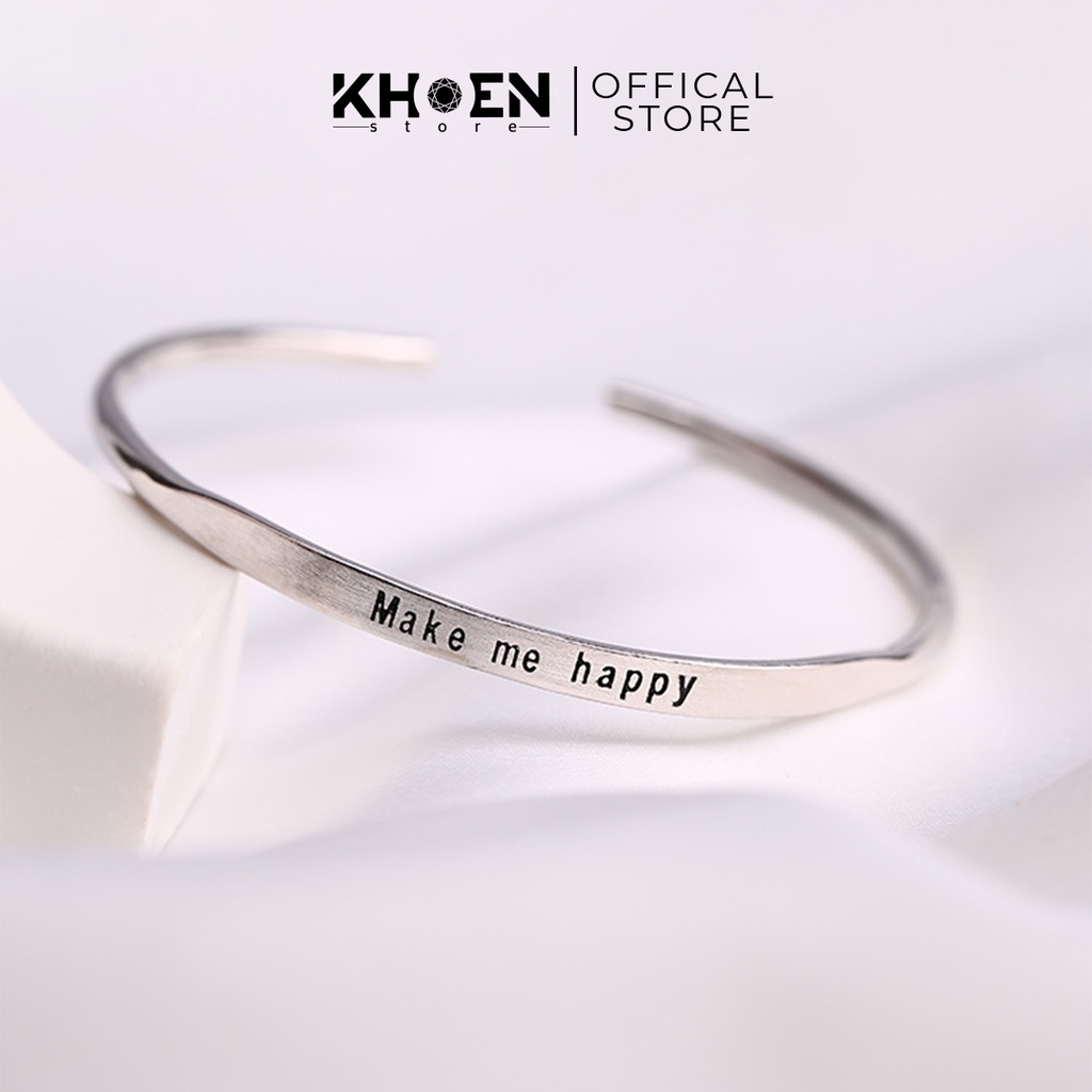 Vòng tay make me happy Bạc 925 - Khoen Store
