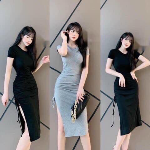 Váy body xẻ đùi sexy