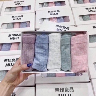Set 5 quần chip nữ cotton Muji xuất nhật, quần lót nữ kháng khuẩn