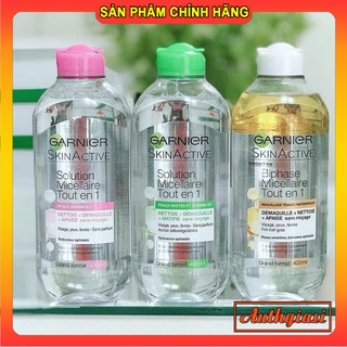 Nước tẩy trang GARNIER PHÁP Skin Active Solution / Biphase Micellaire Tout En NTT sạch sâu 400ml