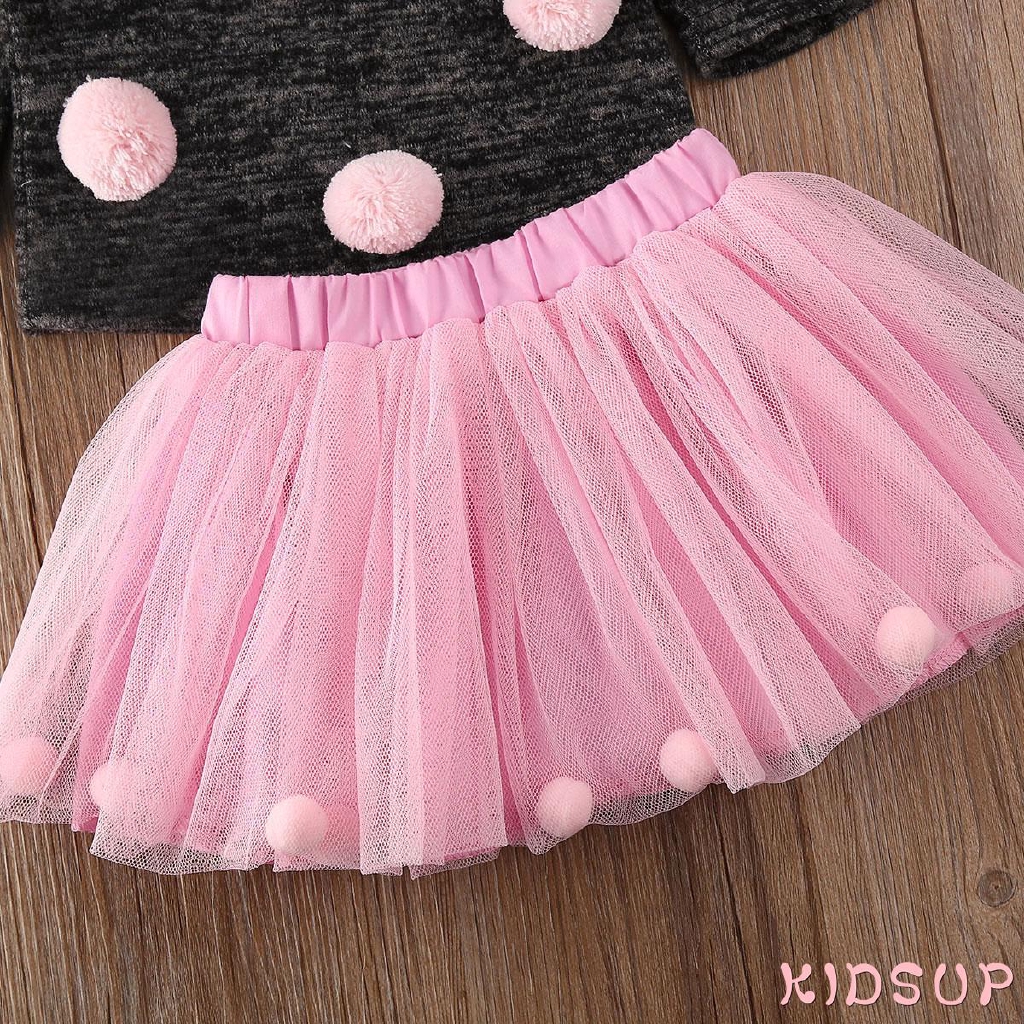 Bộ Đồ Gồm 2 Món Áo Sweater + Chân Váy Tutu Cho Bé Gái