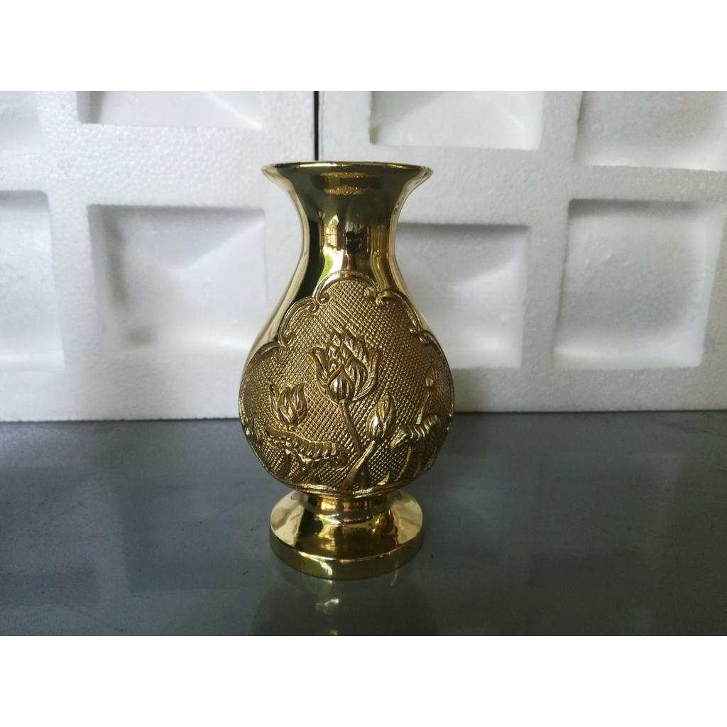 Bình bông nhí bằng đồng cao 12,5cm