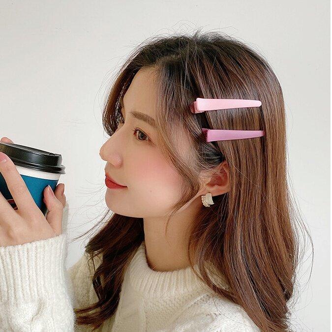 Kẹp Tóc Mỏ Vịt Ngắn Trơn Nhám Kẹp Mái Tóc Ngắn Hiệu Quả Phụ Kiện Tóc Nữ Xu Hướng Mới