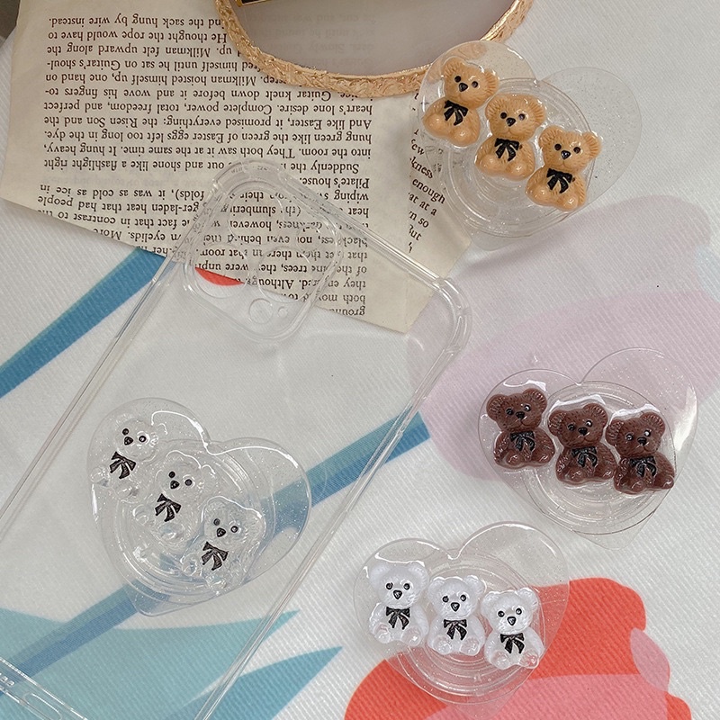 Giá đỡ điện thoại popsocket 3 con gấu cute | candylab.official