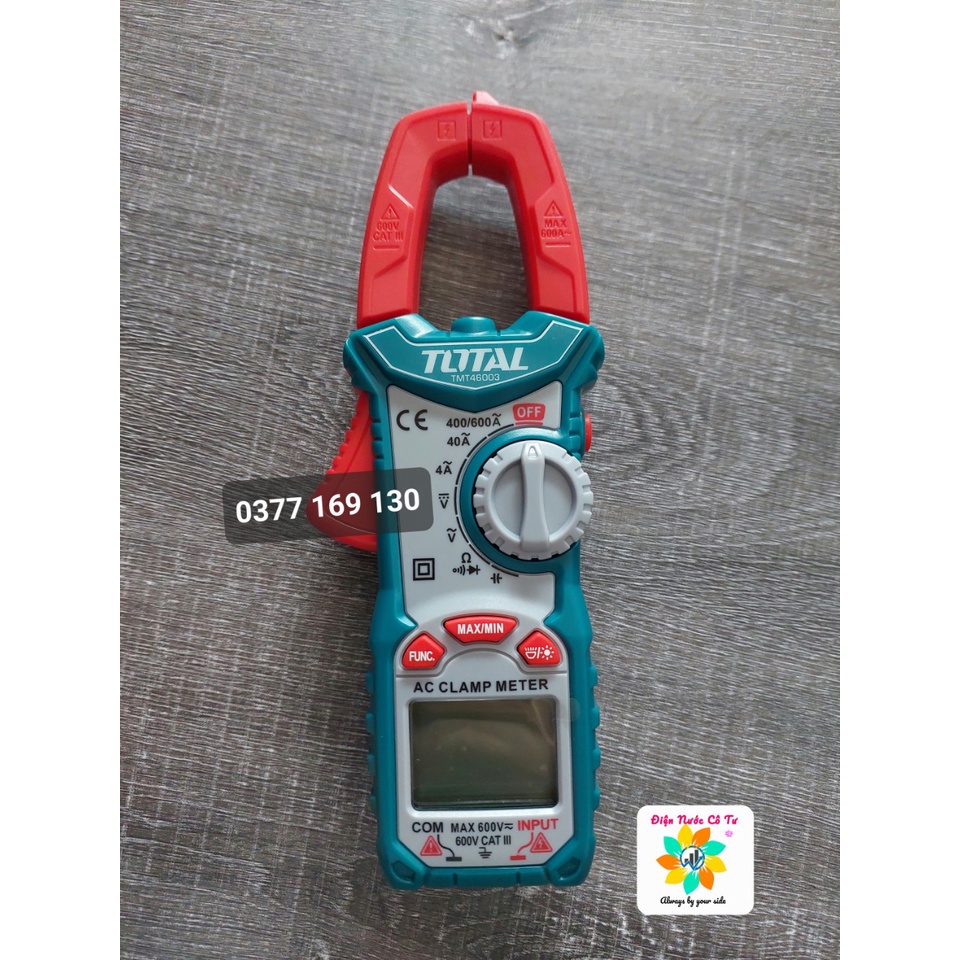 Ampe kìm cao cấp Total TMT46003 (có bao da cho máy)