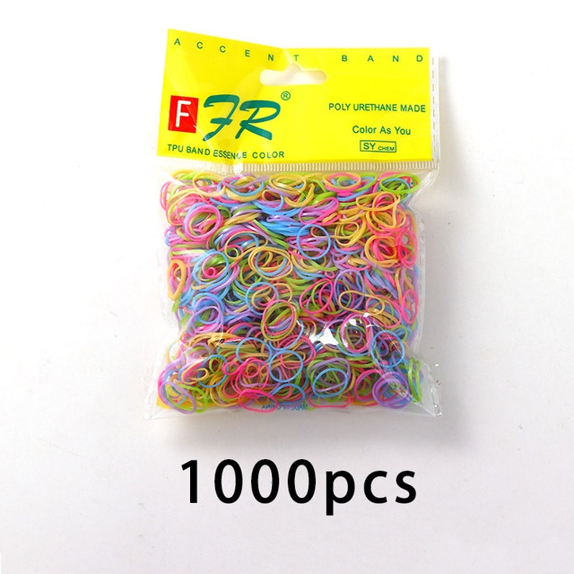 Dây chun bản nhỏ 1000 cái cho bé gái để buộc tóc - Dây chun buộc tóc cho bé phụ kiện cài tóc
