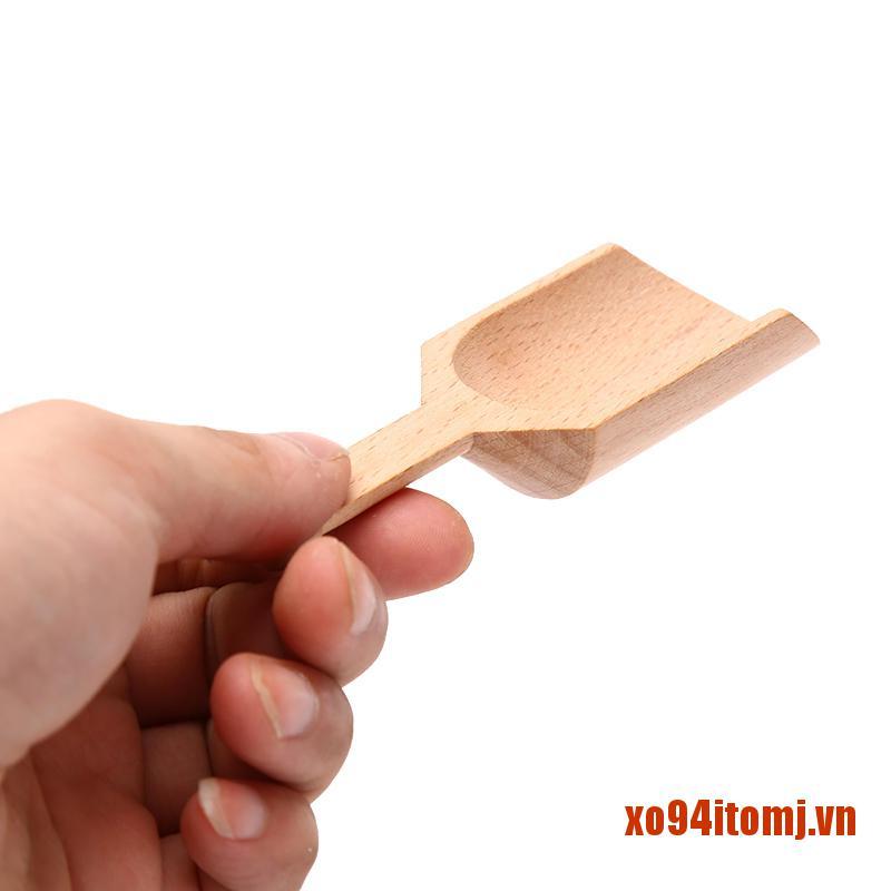 TOMJ 1Pcs Wooden Mini Tea Coffee Scoops Seasoning Candy Spices Bath Salt Spoons