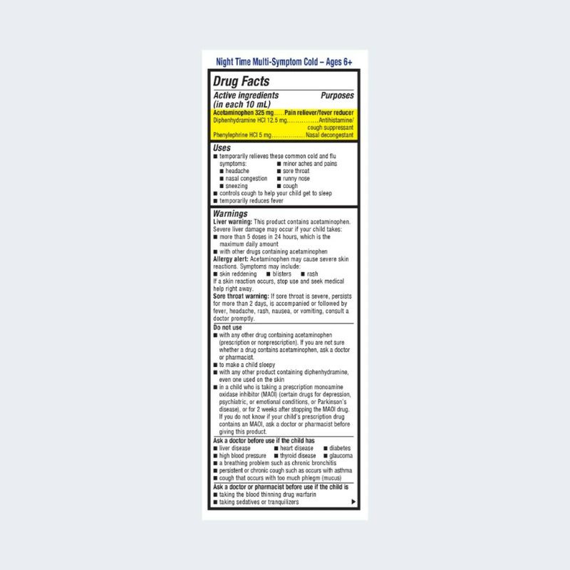 [ Date 2/2024] Siro ho trẻ em Mucinex Children's Multi- Symptom Đây &amp; Night Cold 590ml