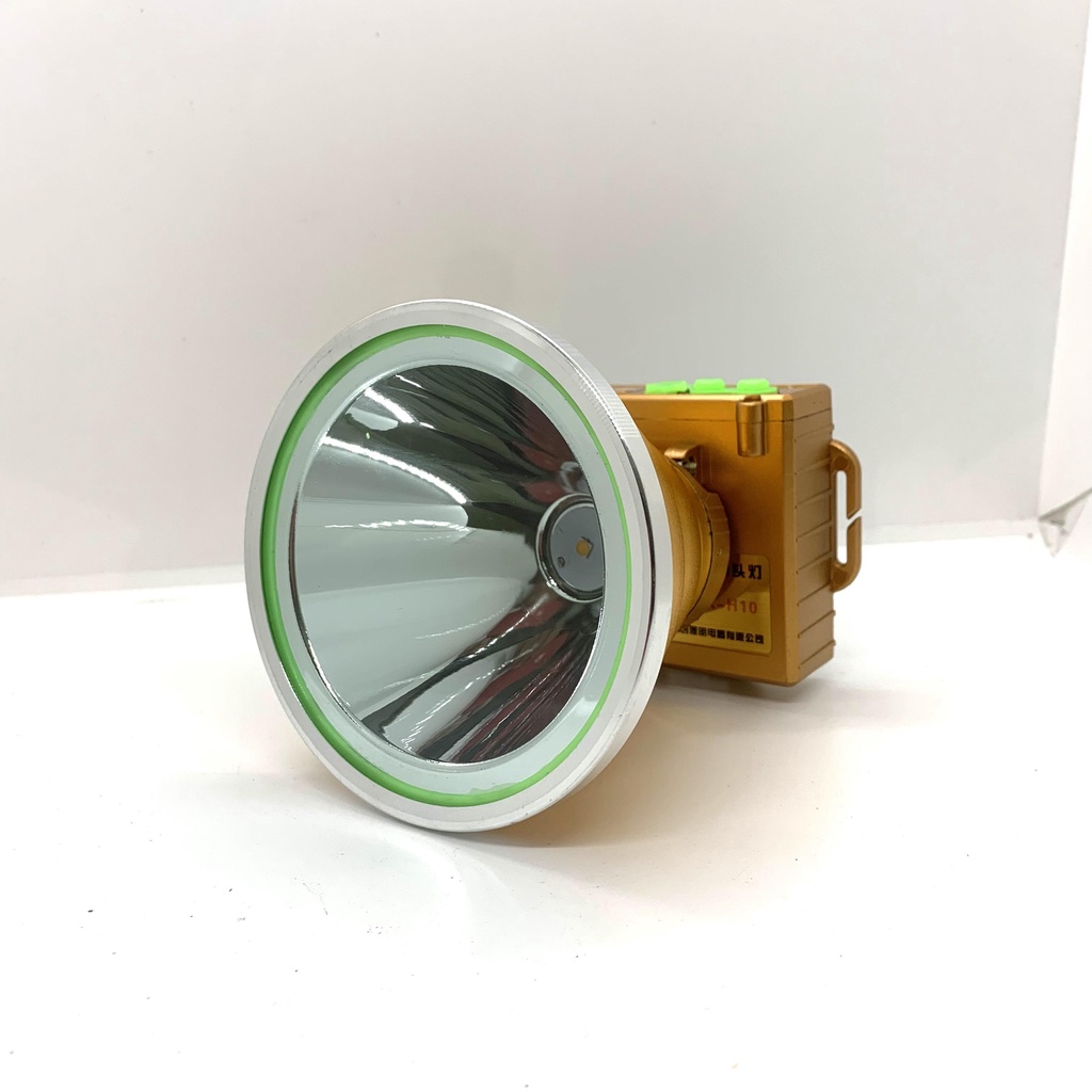 Đèn pin đội đầu siêu sáng, đèn đeo đầu GPX H10 có 2 công tắc phản quang chóa 10cm