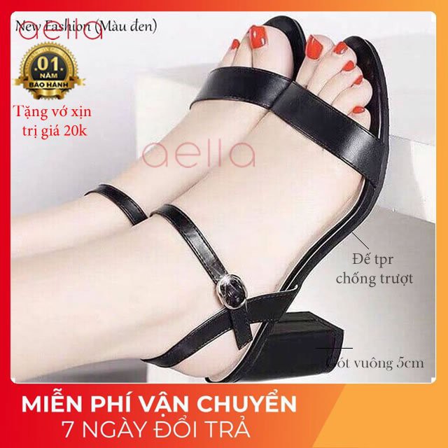 [SALE SẬP SÀN] GIÀY SANDAL GÓT VUÔNG 5CM AELLA HÀNG CTY CHÍNH HÃNG VNXK