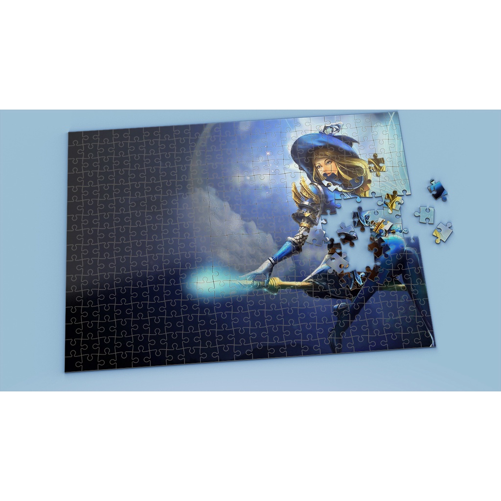 Tranh ghép hình A4, A5 League of Legends, xếp hình LUX - Mẫu 1