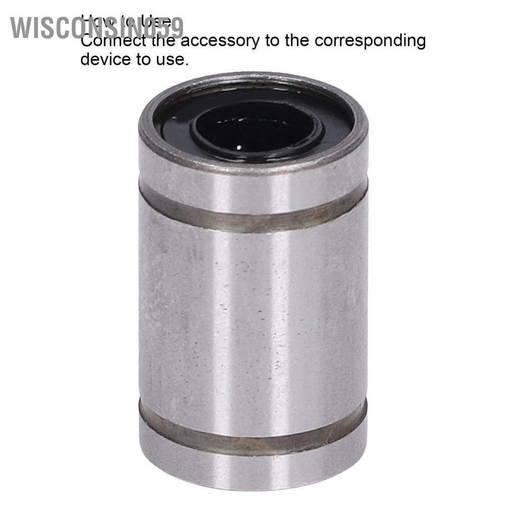 Wisconsin059 10Pcs Linear Motion Bearing Cylinder Optical Axes Slider Test Frame Spare ID 6mm OD 12mm LM6UU