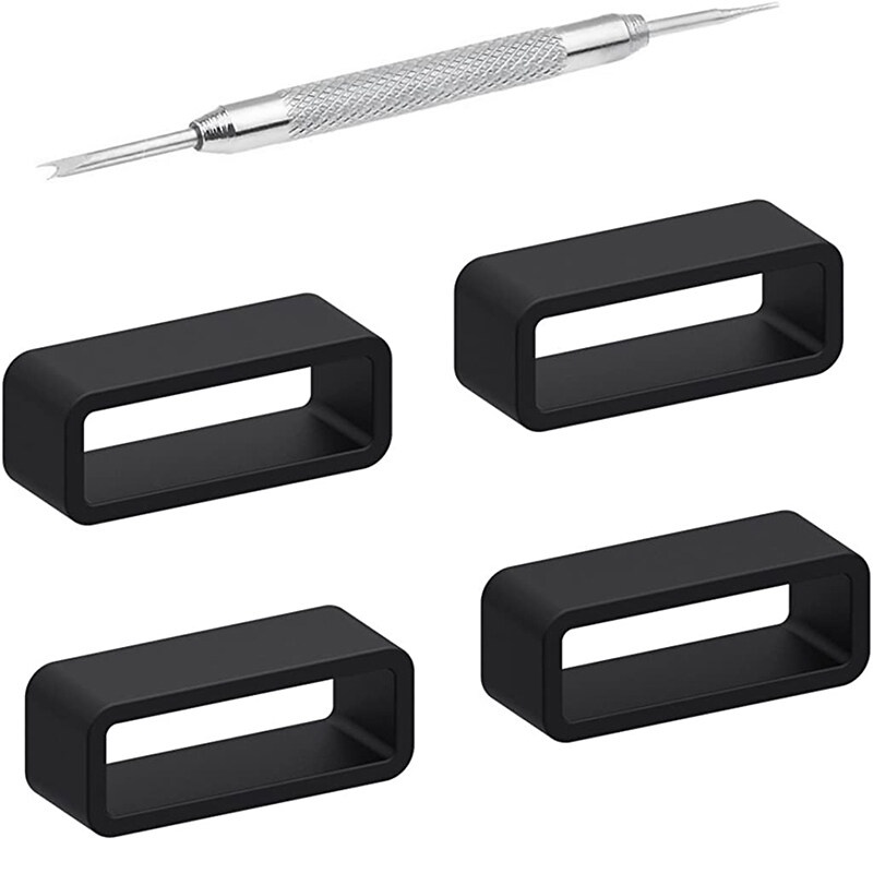 Set 4 Vòng Cao Su Silicone Thay Thế Cho Đồng Hồ Đeo Tay 12 14 16 18 20 22 24 26Mm