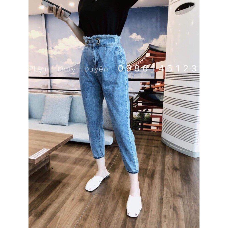 Quần baggy jean lưng khoen, kèm hình thật tự chụp